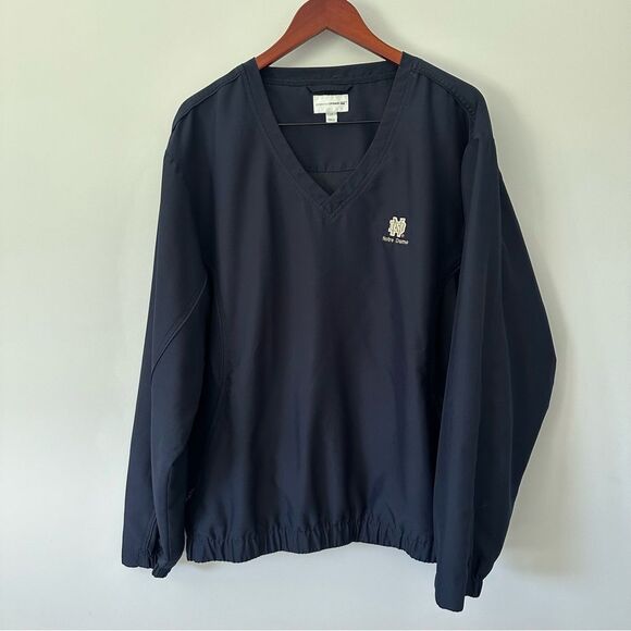 Cutter & Buck Size L Men's Notre Dame CB Windtec Pullover Windbreaker - Picture 2 of 3